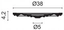 Rozeta sufitowa R08 Orac Decor średnica: Ø38 cm sztukateria sufitowa