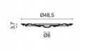 Rozeta sufitowa R09 Orac Decor średnica: Ø48.5cm sztukateria sufitowa