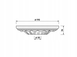 Rozeta sufitowa R11 Orac Decor średnica: Ø19cm sztukateria z ornamentem