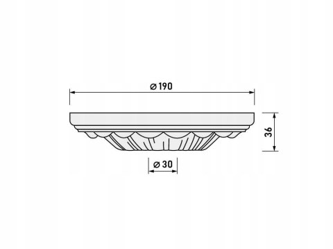 Rozeta sufitowa R11 Orac Decor średnica: Ø19cm sztukateria z ornamentem