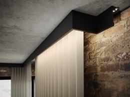 Creativa LK-01 listwa karniszowa 244 cm czarna RAL9005