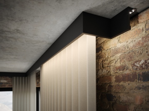 Creativa LK-01 listwa karniszowa 244 cm czarna RAL9005