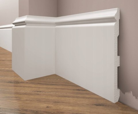 Listwa przypodłogowa LPC-33M kolor biały RAL 9003 CREATIVA 18cm wysokość