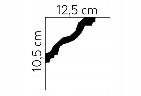 Listwa przysufitowa MDB158 WYSOKOŚĆ H-10,5cm Mardom sztukateria