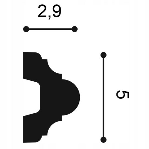 Listwa ścienna P4020 Orac Decor wysokość 5cm naścienna dekoracyjna do ramki
