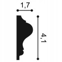 Listwa ścienna P8030 asymetryczna wysokość 4.1cm ramka sztukateryjna