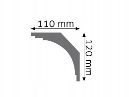 Listwa sufitowa LGG-02 CREATIVA H-12cm