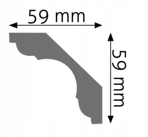 Listwa sufitowa LGG-03 Creativa mała wysokość 5.9cm gzyms długość 2.4m