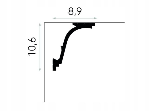 Listwa sufitowa MD110 Mardom led sztukateryjna wysokość 8.9cm Bestseller