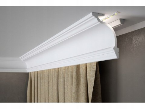 Listwa sufitowa karniszowa PolyForce MD156 Mardom wysokość 11cm led