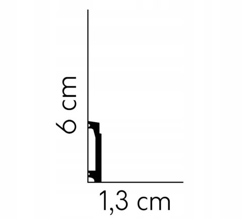 MD027P MARDOM DECOR kolor biały ral9003 listwa przypodłogowa 6cm cokół