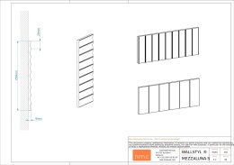 NMC Mezzaluna s Panel ścienny 3D 200 cm