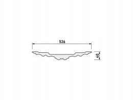 Rozeta B3025 Mardom Decor dekoracyjna sufitowa rozmiar Ø 52.6cm sztukateria