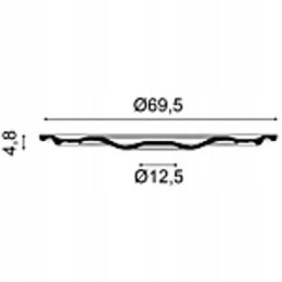 Rozeta sufitowa R52 Orac Decor duża Ø 69,5cm ornamentowa sztukateria