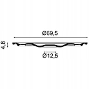 Rozeta sufitowa R52 Orac Decor duża Ø 69,5cm ornamentowa sztukateria