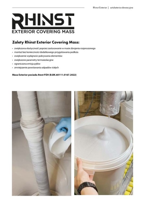 Masa do powlekania sztukaterii i paneli elewacyjnych Rhinst - 1kg