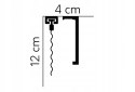 Listwa karniszowa PolyForce QL035T wysokość 12cm Mardom ma długość 200cm