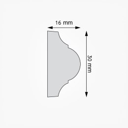 Listwa naścienna LNG-21 wysokość 3.0cm CREATIVA 2.44m
