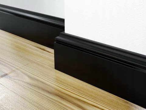 Listwa przypodłogowa LPC-07 CZARNA RAL 9005 CREATIVA 80x13x2440mm