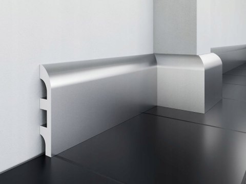 Listwa przypodłogowa LPC-19 Creativa RAL9006 srebrna 10cm DŁUGOŚĆ 2.44m