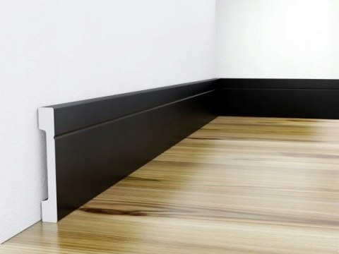Listwa przypodłogowa LPC-20 Creativa RAL9005 czarna 10cm DŁUGOŚĆ 2.44m