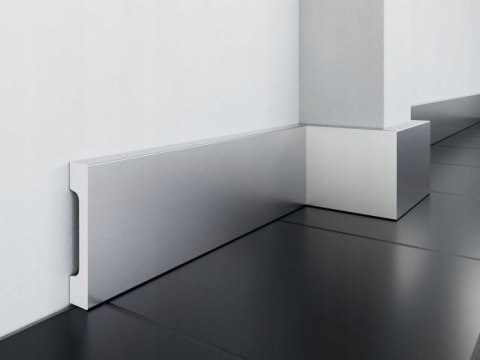 Listwa przypodłogowa LPC-28 Creativa RAL9006 srebrna 8cm DŁUGOŚĆ 2.44m