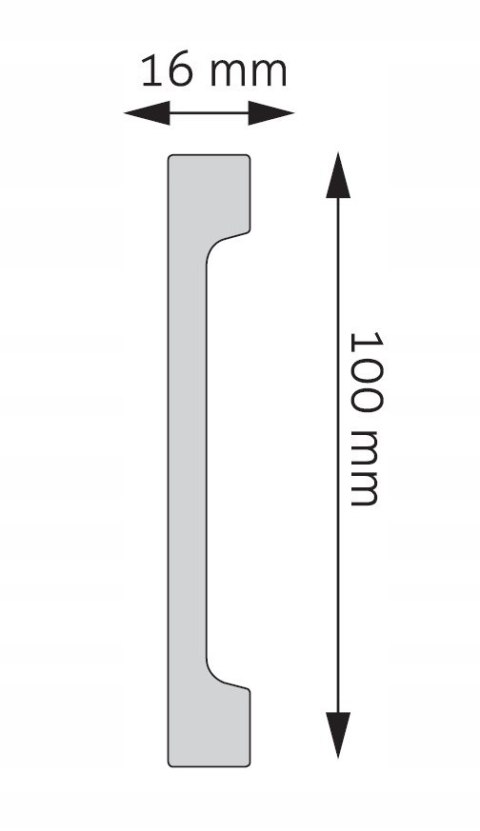 Listwa przypodłogowa LPC-29 SREBRNY RAL9006 CREATIVA WYSOKOŚĆ 10cm DŁ 2.44m