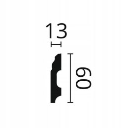 Listwa przypodłogowa NMC FB1F KOLOR RAL9016 H-6cm NOEL & MARQUET