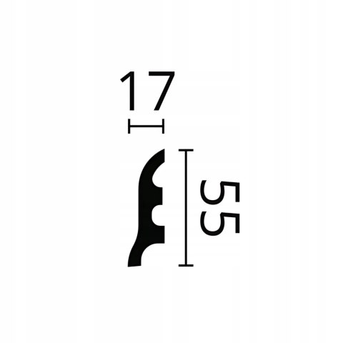 Listwa przypodłogowa NMC FL3 H-5.5cm WALLSTYL Noel&Marquet