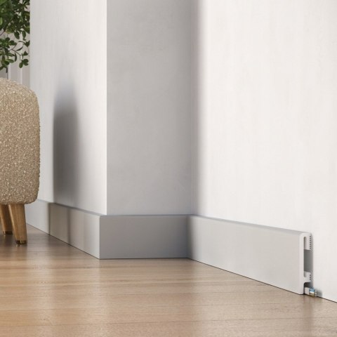 Listwa przypodłogowa PF060G DUROFIT wysokość 6cm szara RAL7047 240cm