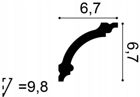 Listwa przysufitowa CB511N - 10 sztuk Orac Decor GZYMS H-6.7cm STYROPIAN