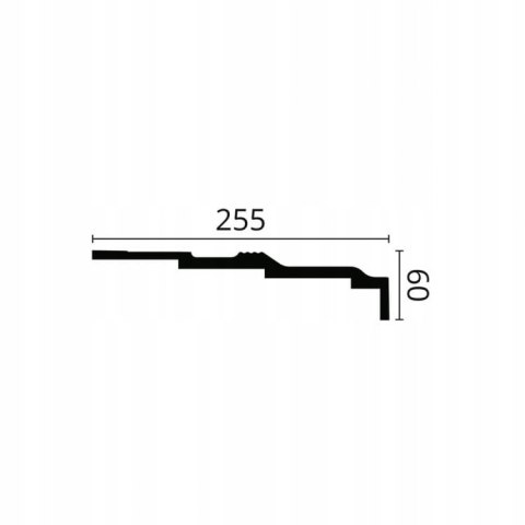 Listwa przysufitowa NMC AD21 WYSOKOŚĆ 25,5cm ARSTYL 2m GZYMS
