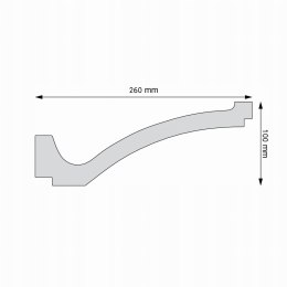 Listwa sufitowa LGG-56 wysokość 10cm CREATIVA DŁUGOŚĆ 2.44m gzymsowa