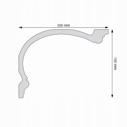 Listwa sufitowa LGG-58 wysokość 15cm CREATIVA SZTUKATERIA gzymsowa