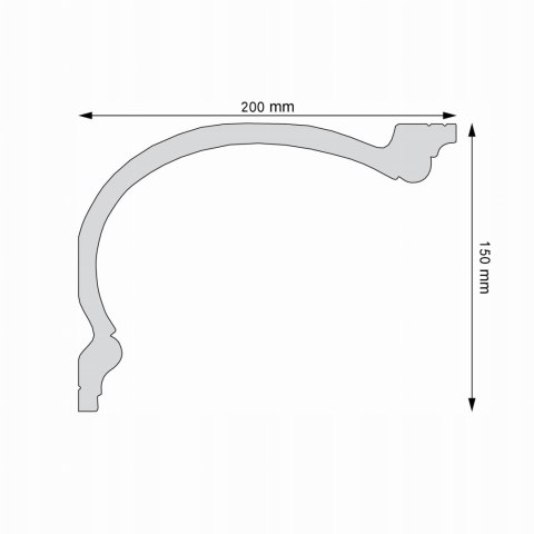Listwa sufitowa LGG-58 wysokość 15cm CREATIVA SZTUKATERIA gzymsowa