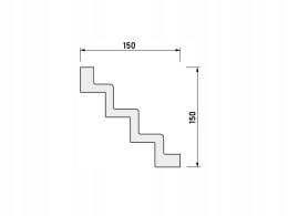 NMC Z51 schodkowa listwa sufitowa wysokość 15cm ARSTYL gzyms sztukateria