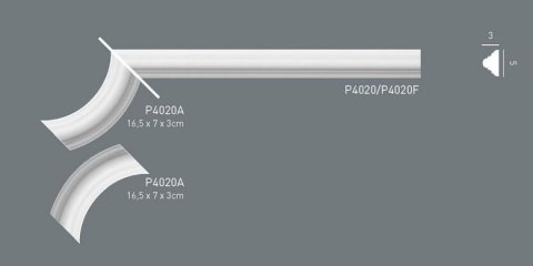 Narożnik Orac Decor P4020A klasyczny do listwy ściennej P4020 do ramki