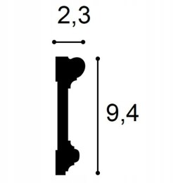 Obramowanie drzwi DX121-2300 Orac Decor wysokość 9.4cm listwa ścienna