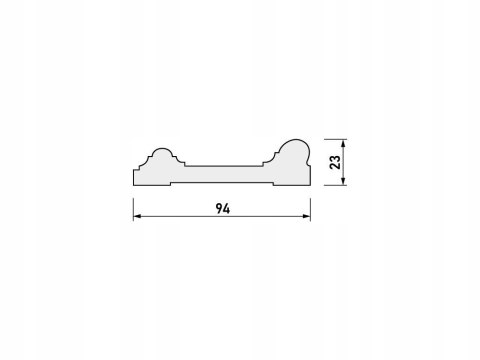Obramowanie drzwi DX121-2300 Orac Decor wysokość 9.4cm listwa ścienna