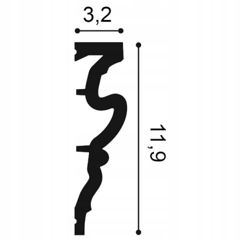 Obramowanie drzwi DX170-2300 Orac Decor wysokość 11.9cm profil dekoracyjny