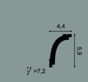 Orac Decor CB523N - 15 sztuk LISTWA SUFITOWA GZYMS WYSOKOŚĆ 5.9cm STYROPIAN