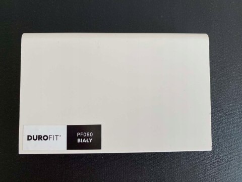 PF080 listwa przypodłogowa biała RAL9003 Durofit wysokość 8cm wodoodporna