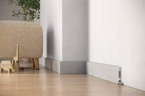 Szara PF080G listwa przypodłogowa DuroFit wysokość 8cm kolor Ral7047