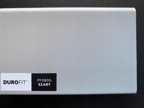 Szara PF080G listwa przypodłogowa DuroFit wysokość 8cm kolor Ral7047