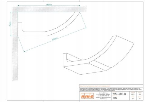 Listwa oświetleniowa NMC WT4 7cm WALLSTYL NOEL & MARQUET LED