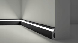 Listwa przypodłogowa IL11 NMC BLACK LED WALLSTYL 8cm RAL7021 CZARNY DYFUZOR