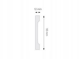 Listwa przypodłogowa LPC-38 CREATIVA WYSOKOŚĆ 9.5cm 2.44 długość