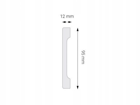 Listwa przypodłogowa LPC-38M biała RAL9003 CREATIVA 9.5cm