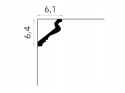 Listwa przysufitowa MDB185 wysokość 6.4cm Mardom gzyms do malowania premium