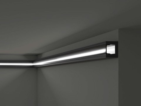 Listwa ścienna NMC IL12 BLACK Wallstyl 2.5cm OŚWIETLENIOWY PROFIL
